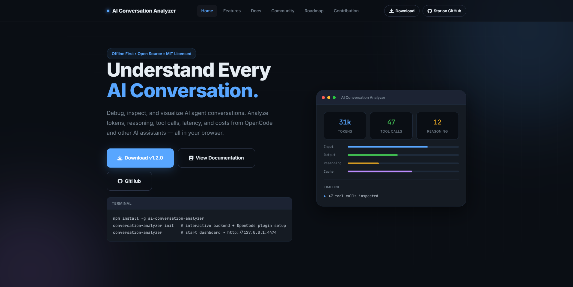 Conversation Analyzer dashboard screenshot